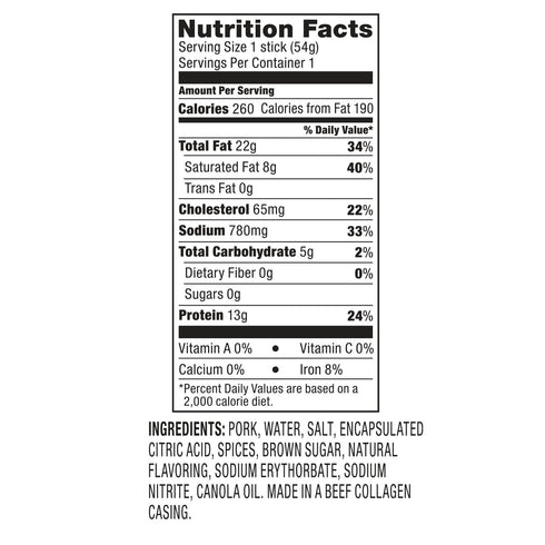 1.9 (Pack 20), 38.0 Cattleman's Cut Double Smoked Sausages, XL Size, Ounce of ounces