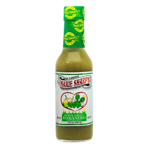10 Marie Sharps Green Habanero Hot Pepper Sauce, Ounce MildMedium Heat | All-Natural Belizean Hot Sauce