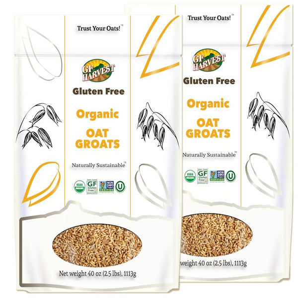 GF Harvest Gluten Free Organic Oat Groats, 2.5 Pound (40 oz) Bag,