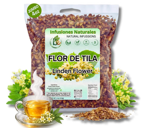 Tila Seca Herbal Tea (4 oz) 100% Natural Linden Flowers & Leaves