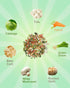 7.5oz Dried Veggie Tofu Mix for Ramen Toppings Miso Soup - High Protein Umami White Mushroom, Dehydrated Vegetable