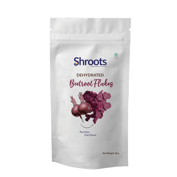 SHROOTS Dehydrated Beetroot Flakes Air Dried Dehydrated Vegetable, Gluten Free, Vegan, Shredded