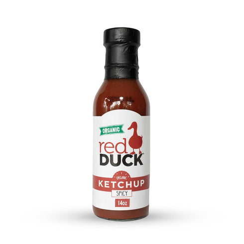 Red Duck Spicy Organic Ketchup - Gluten-Free, Vegan, "ALL NATURAL" 14 ounces
