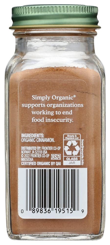 2.08 oz Pack 6 Simply Organic Ground Ceylon Cinnamon, Certified Organic, Vegan | | of | Cinnamomum verum J. Presl