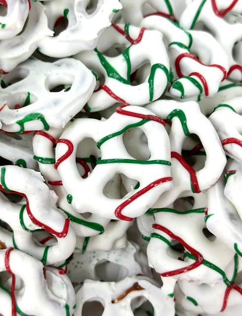 1 SweetGourmet Yogurt Covered Holiday Drizzle Pretzels | Seasonal Candy | Pound