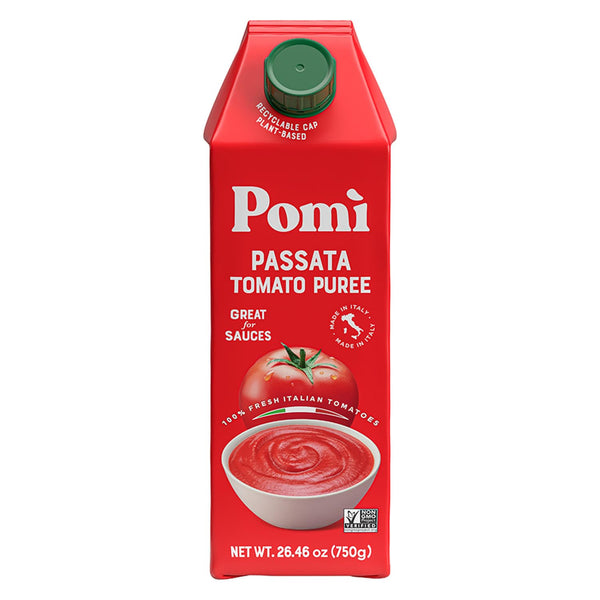 Pom Tomato Passata 26.46oz Carton - Creamy, Velvety Italian Tomato Puree with