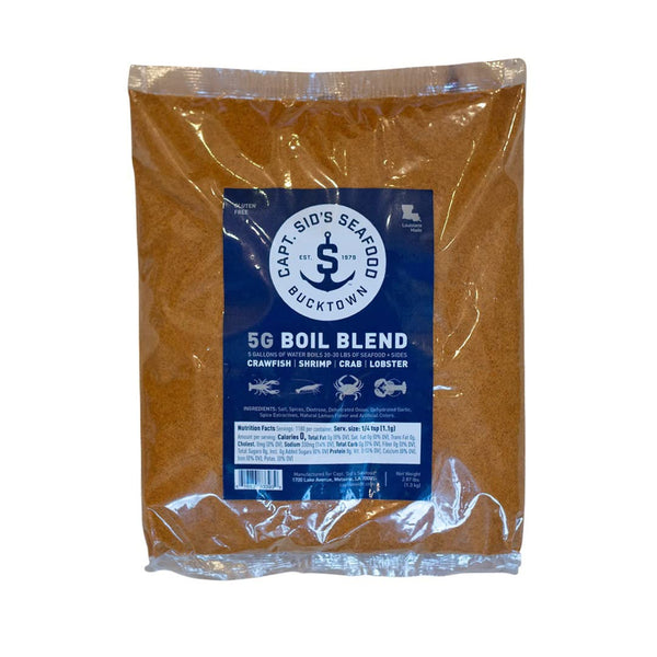Captain Sid's Seafood Boil Blend Captain Sids 5G Boil Blend (Boils 20-30lbs of Seafood & Sides) 2.87lbs