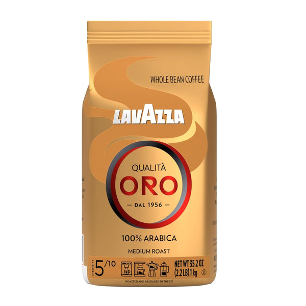 Lavazza Qualit Oro Whole Bean Blend, Medium Roast, 2.2 Pound (Pack of