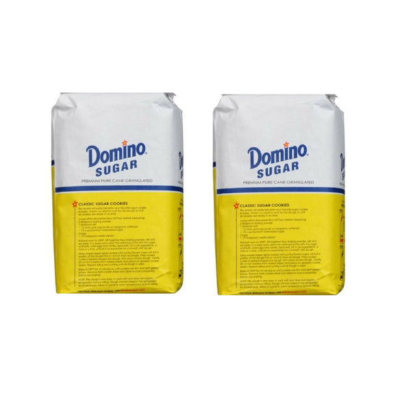 Domino Premium Pure Cane Granulated Sugar, 64 Ounce (2 PACK)