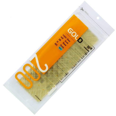 HAODONG Gold Gelatin Sheets, Beef Leaf Gelatin 200 Bloom (40g, 18-20 Sheets) for Baking Desserts