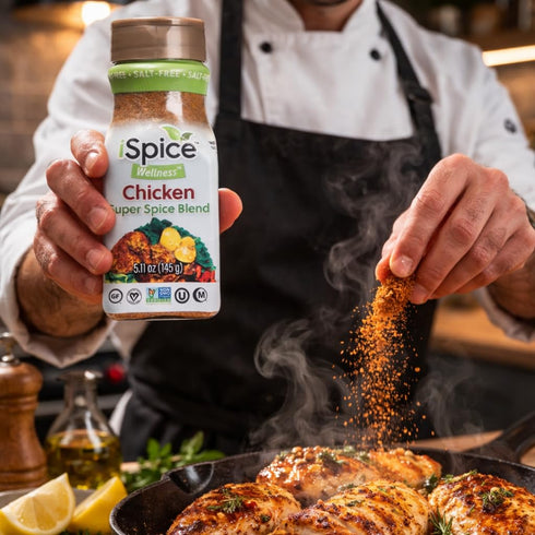 100% iSpice - Salt-Free | Sugar free | Fat Free Pure Wellness Chicken Super Spice Blend | All Natural | Ready to use as