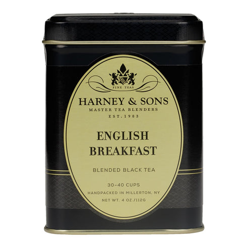 Harney and Sons English Breakfast Loose Black Tea 4oz Loose Leaf Tin,