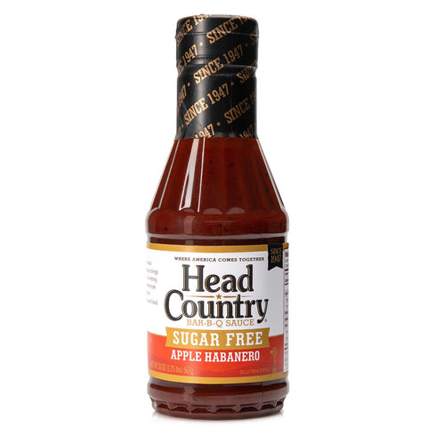 Head Country Sugar Free Bar-B-Q Sauce, Apple Habanero, 20 oz - Gluten Free, Zero Sugar BBQ Sauce