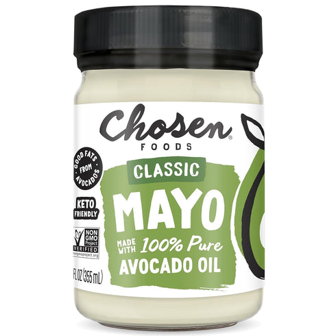 Chosen Foods Classic Mayo, 12 Fl Oz - 100% Pure Avocado Oil-Based