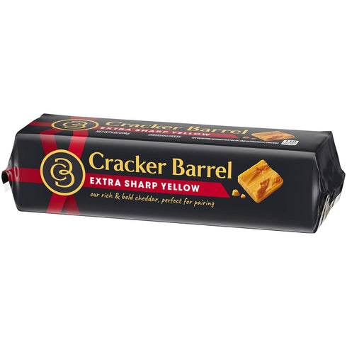 Generic 8 oz Pack 3 Cracker Barrel Extra Sharp Cheddar Cheese Chunk