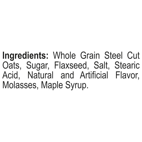 Better Oats Packets, 10 (Pack 6) Steel Cut Instant Oatmeal Maple and Brown Sugar Flavor with Flax Seeds, Quick-Cooking
