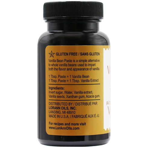 4 LorAnn Natural Vanilla Bean Paste, ounce