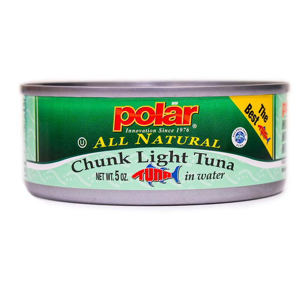 MW Polar All Natural CHUNK LIGHT TUNA in Water, 5oz (Pack of