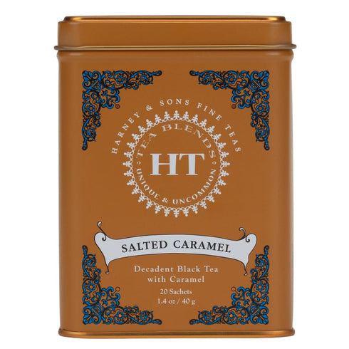 20 count Harney & Sons Salted Caramel Tea, sachet tin