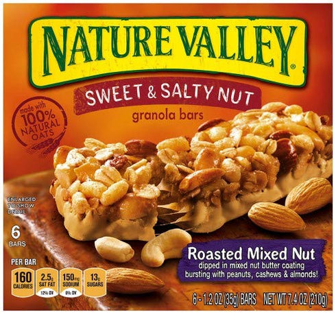 Nature Valley, Sweet And Salty Nut Granola Bars, Roasted Mixed Nut, 6-Count,