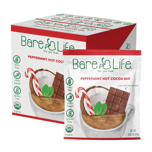 Bare Life: Dairy Free Peppermint Hot Cocoa Mix | Single Serving 0.95