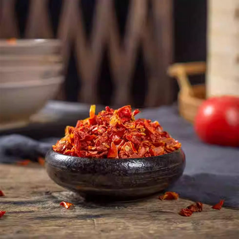 JIDUQIU 200g 7.05 OZ, Diced tomato / Dried tomato fragmentsDried vegetablesFor cooking NutritiousHealtful Flavorful