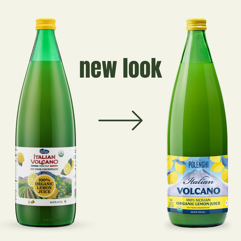 33.8 oz (1 Volcano Bursts Organic Italian Lemon Juice, Liter)
