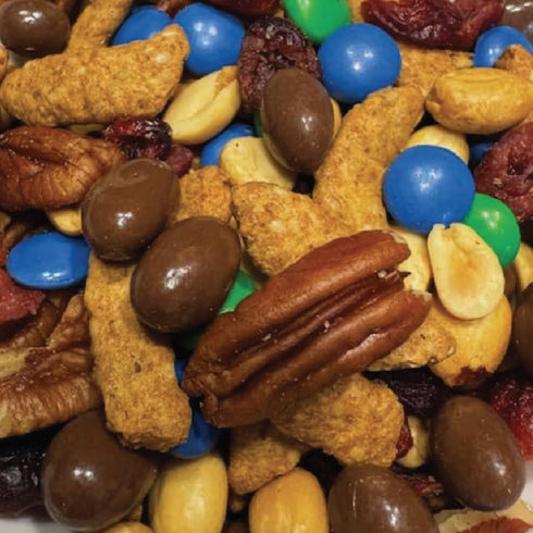 (16oz Germack - Northern Lights Nut and Fruit Mix Snack Medley - Multi-Colored Chocolate Gems, Dark Chocolate Raisins