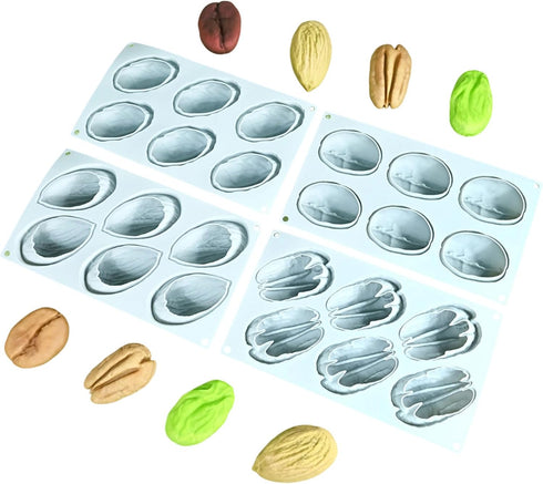 Ywmsfl Frozens Creative Pistachios Pecan Designs Silicone Ideal for Cake Chocolate and Treats Kitchen Baking Decorative