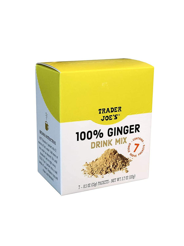 TJ's Trader Joe's 100% Natural Ginger Drink Mix 7 - 0.5oz (15g) Packets.