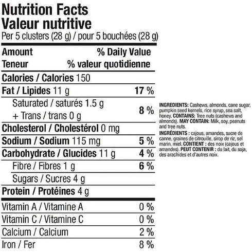 KIRKLAND 32 Oz (440493) Signature's Cashew Cluster With Almonds & Pumpkin Seeds
