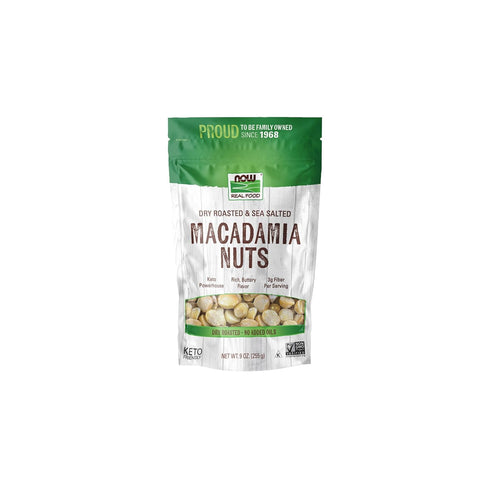 NOW Foods, Macadamia Nuts, Dry Roasted with Sea Salt, Source of Fiber,
