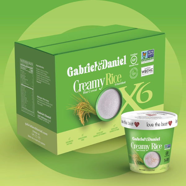 Gabriel & Daniel Creamy Rice Hot Cereal Cup Non-GMO, Pure and Organic