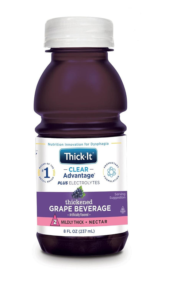 Thick-It Clear Advantage Mildy Thick Grape Drink Plus Electrolytes, Nectar Consistency, Swallowing