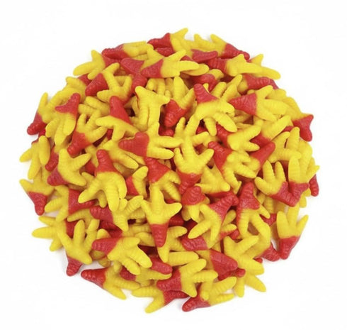 SweetGlob Fun Chicken Feet Gummy Candy Chewy Fruit Flavored Gummies, Funny Novelty Candy