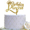 Happy Birthday Princess Cake Topper, Gold Glitter Acrylic for Princess Birthday Cake Party Decorations