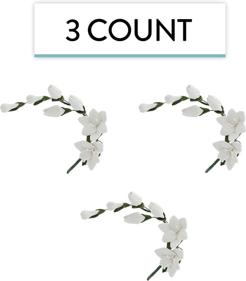 3 Count Global Sugar Art Freesia Sugar Cake Flowers Filler Spray, White, by Chef Alan Tetreault