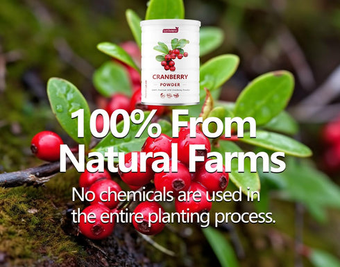 1LB/ 454g, 100% Premium Cranberry Juice Powder One Ingredient, Made with Wild Cranberries, No Additives & No Sugar