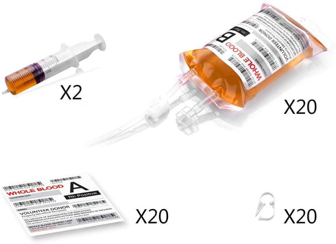 WYNK 20 Pack Halloween Decorations Blood Bag for Drink, 11.5 FL Oz Reusable Cups for Theme Parties