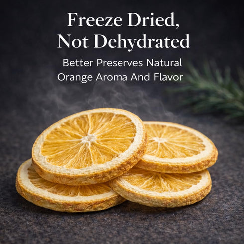 4oz (2025 FD Pantry Freeze Dried Orange Slices, Slices) USA-Grown Oranges, Crunchy Citrus for Cocktails, Tea, Baking