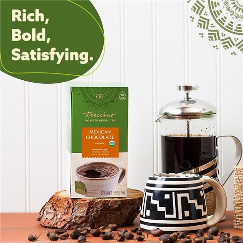 Pack 25 (Pack 3) Teeccino Chocolate Lovers Tea Variety - Dark Chocolate, Mexican Chocolate, Chocolate Peppermint