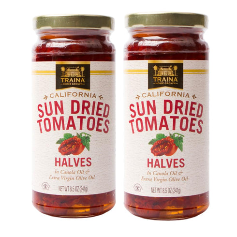 Traina Home Grown California Sun Dried Tomatoes in Oil Halves, Marinated with