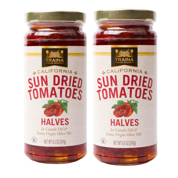 Traina Home Grown California Sun Dried Tomatoes in Oil Halves, Marinated with