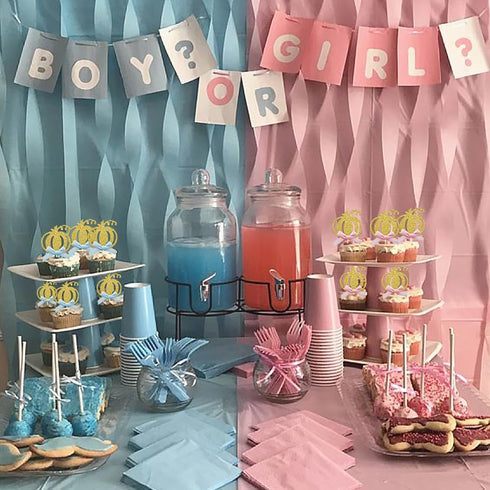 24pcs Pumpkin Gender Reveal Cupcake Toppers, Baby Shower Girl or Boy Party Decorations Supplies, Pumpkin Food Pick