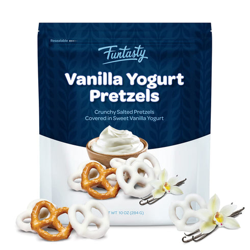 Funtasty Vanilla Yogurt-Covered Pretzels - 10 Ounce Pack