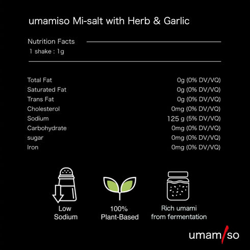 Umamiso Mi-Salt | Plant-Based Japanese Seasoning with Miso, Garlic & Herbs, All-Natural Umami Blend for Cooking