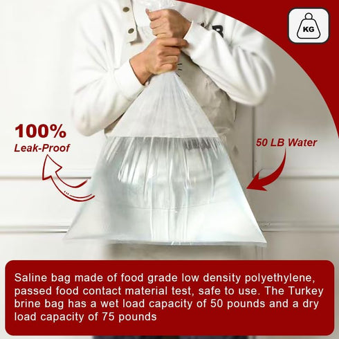 SXEDMUHD 5 12 Turkey Brine Bag, gallon barrel lining bag, pieces, for curing and salting, super heavy duty leak proof