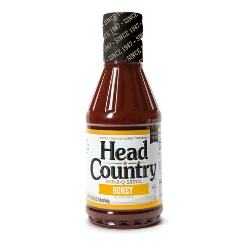 Head Country Bar-B-Q Sauce, Honey, 20 oz - Gluten Free, Sweet & Smoky BBQ Sauce for Beef, Pork, Chicken