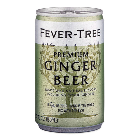 Fever Tree Ginger Beer - Premium Quality Mixer, Refreshing Beverage for Cocktails & Mocktails, 150 ML Cans (Pack of 24)