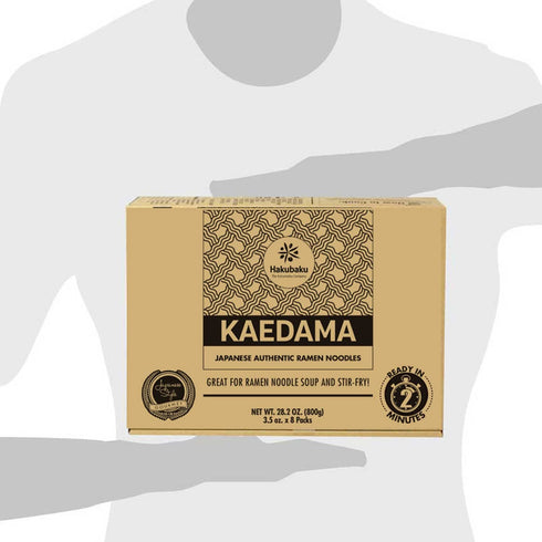 (8 PACK) Hakubaku Authentic Plain Ramen Noodles bulk Kaedama. Product of Japan. Good Asian Teriyaki cold noodles